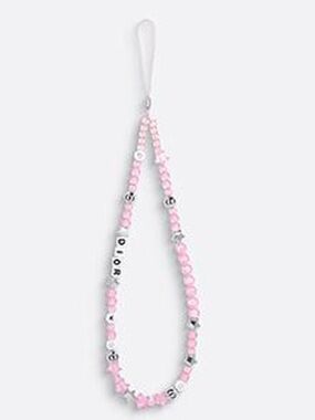 Miss Dior Pink and Silver Beaded Phone Strap - NIB